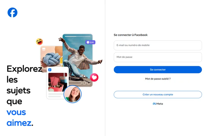 La page d’accueil de Facebook