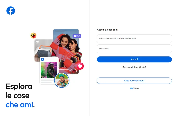 La home page di Facebook