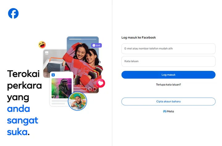 Halaman utama Facebook
