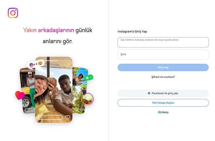 Instagram ana sayfası